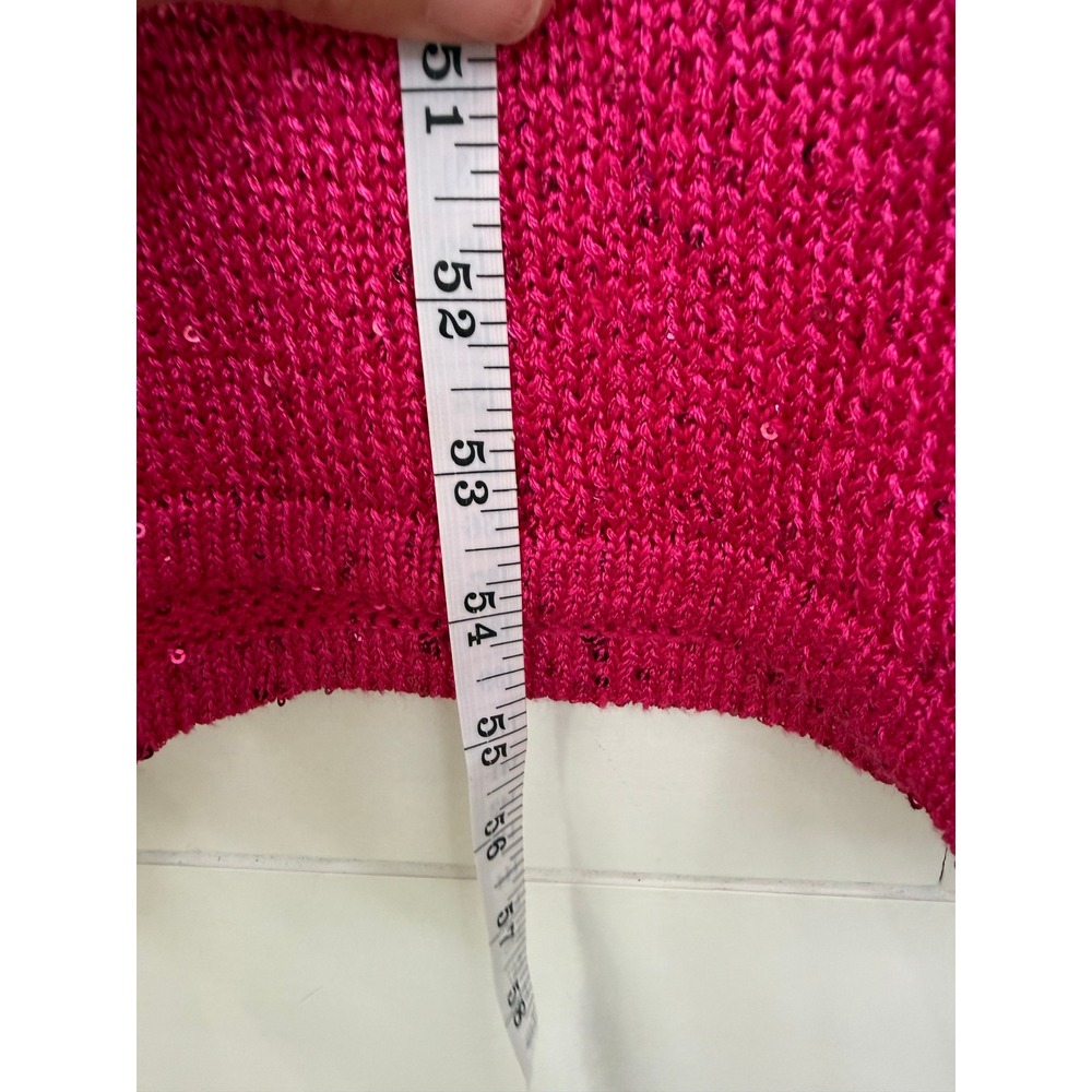 House of Harlow 1960 Sequin Knit Maxi Dress Cotton Blend Racerback Pink M - Picture 8 of 8
